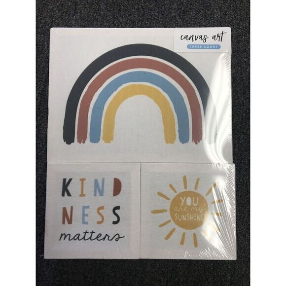 NEW Horizon Group Kindness Matters You Are My Sunshine Canvas Art Three Count - Picture 2 of 6